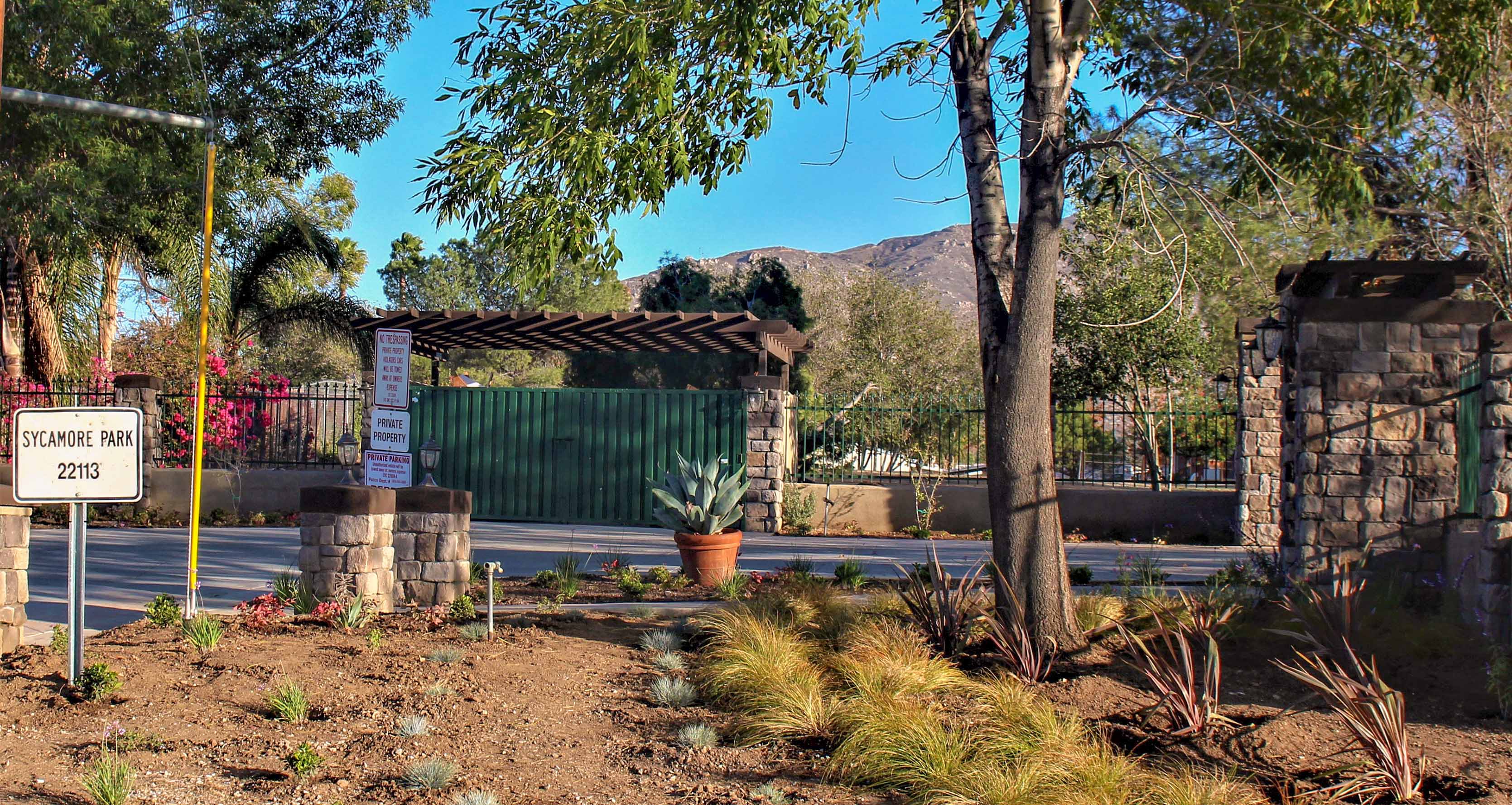 Sycamore Park Entrance